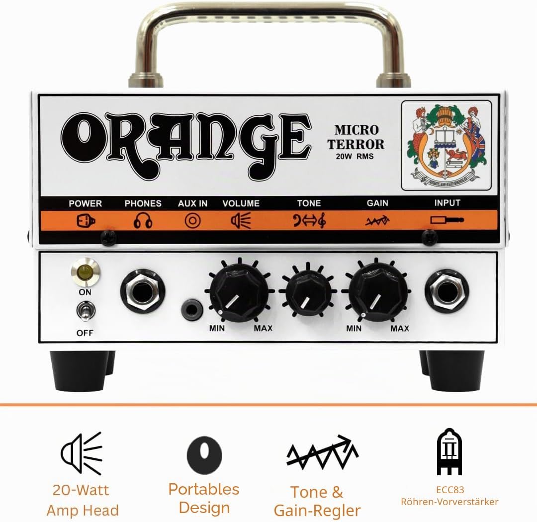 Orange Micro Terror Gitarrenverstärker mit 20 W Röhrenvorverstärker.