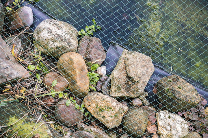 Aquagart® Teichnetz, 34m x 16m, dunkelgrün, engmaschig: Maschenweite 15mm x 15mm, Laubnetz, Teichabd