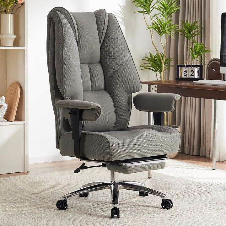 Ergonomischer Mesh-Bürostuhl – Executive Drehstuhl mit verstellbaren Armlehnen, Formschaum- & Tasche