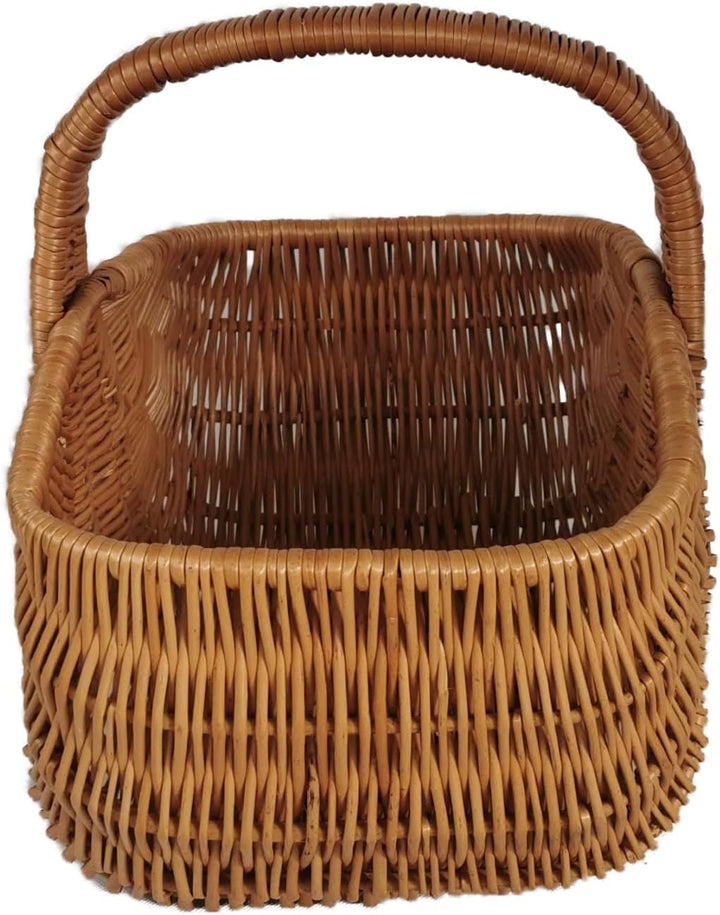 Einkaufskorb aus Weide Braun 50x32x37 cm