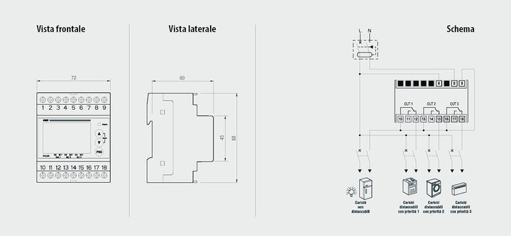 VEMER VE467700 Steuergerät zur Laststeuerung PC3R mit Relais, weiss 3 Ladungen, 3 Ladungen