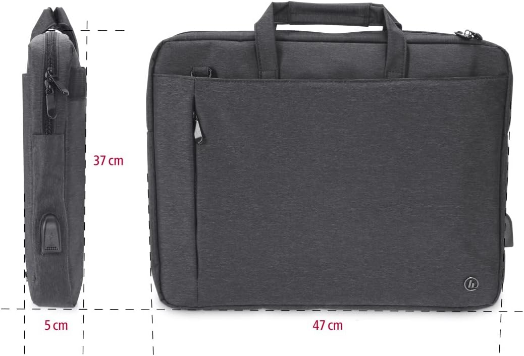 Hama Unisex Manchester Notebook Tasche (1er Pack) 17,3'' / 44 cm Schwarz, 17,3'' / 44 cm Schwarz