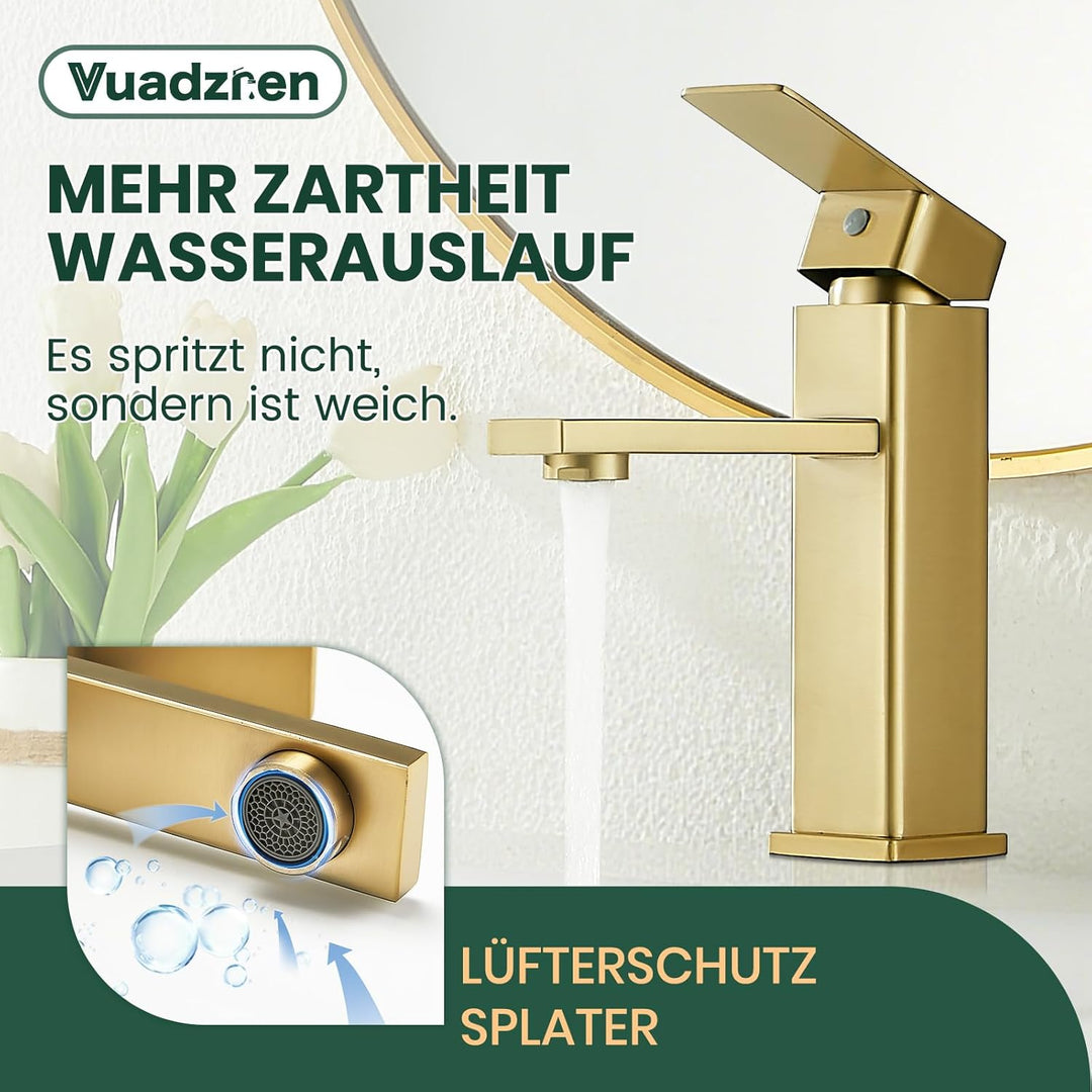 Wasserhahn Bad Waschtischarmatur Einhand Klein Einhebelmischer Waschbeckenarmatur Edelstahl für Wasc
