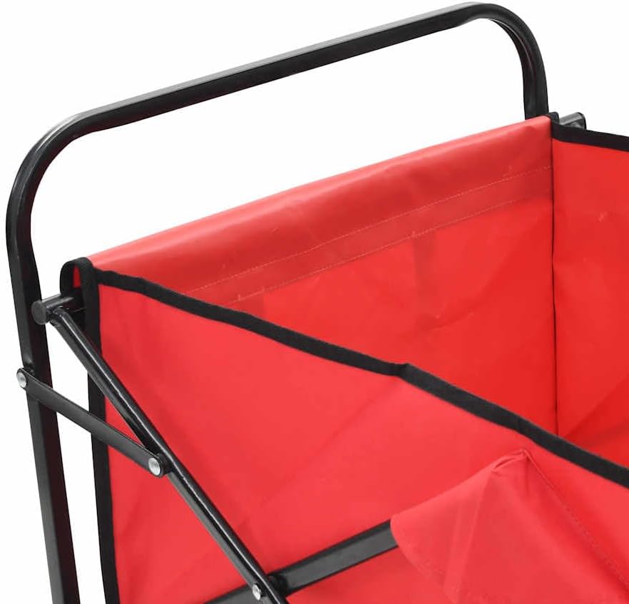 vidaXL Handwagen Faltbar Klappbar Rot Bollerwagen Transportwagen Strandwagen, Rot