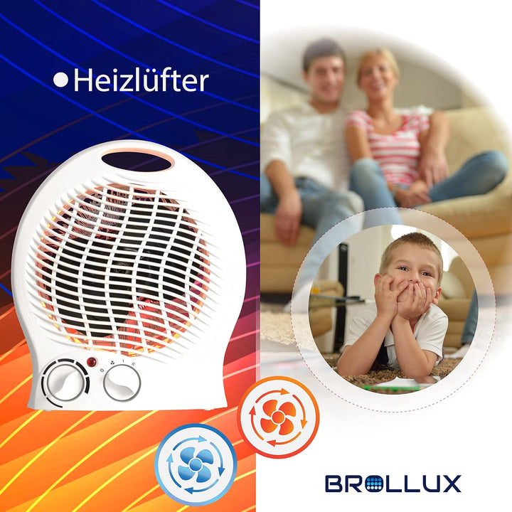 Elektroheizung 2000W sofort lieferbar mit Thermostat Heizgerät mobiler Konvektor Elektrische Heizung
