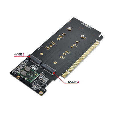 CY M.2 NVME Gen 3.0 Adapter Dual 2X NVME M.2 AHCI zu PCIE Express 3.0 Gen3 X8 X16 RAID-Kartenadapter