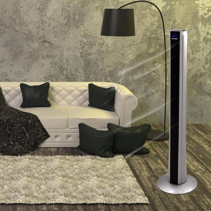 Syntrox Turmventilator 120cm mit Fernbedienung | Säulenventilator Timer 7,5h | Standventilator 90° O