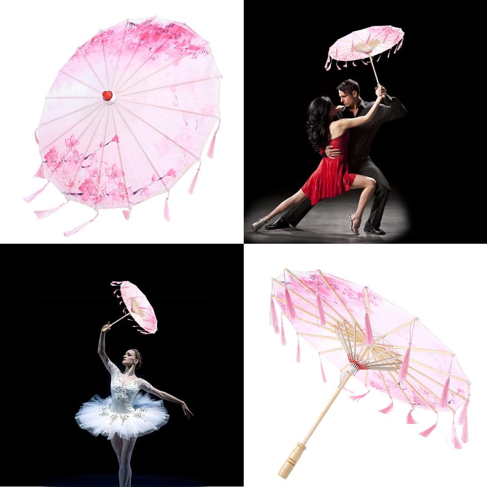 Handgefertigter Regenschirm aus Geöltem Papier, Sonnenschirm Orientalisch Halbrund Chinesischer Sonn