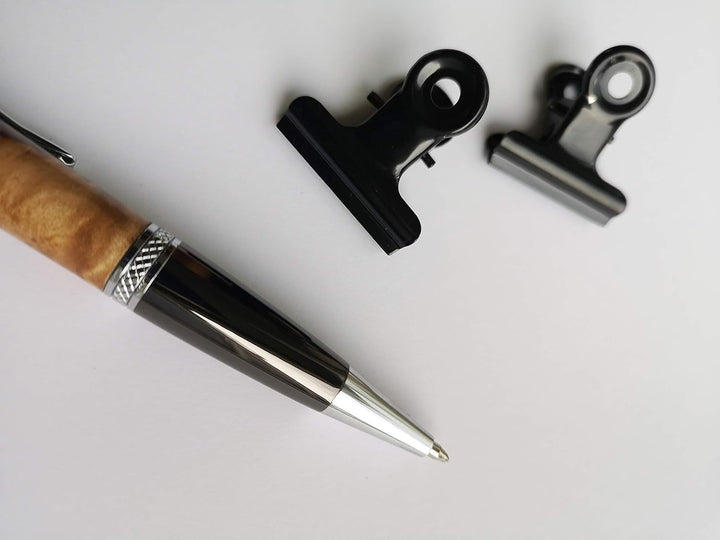 Handgefertigter Kugelschreiber aus Echtholz | Hochwertiges Geschenkset mit Etui | Business Geschenk