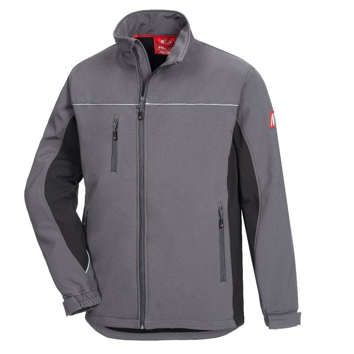 Nitras Motion TEX Light Softshell-Arbeitsjacke - Leichte Herren-Softshelljacke Grau/Schwarz XL
