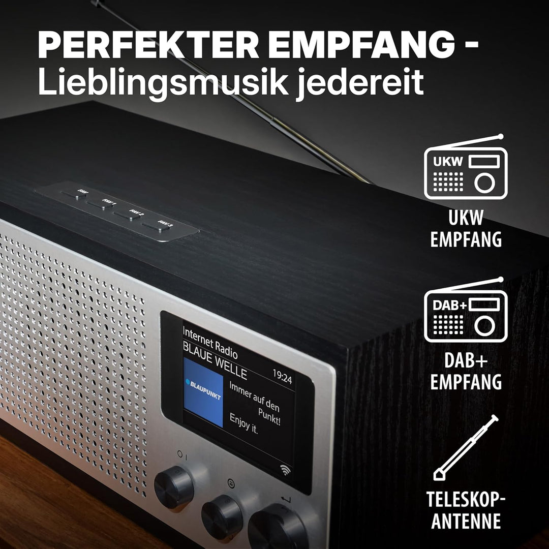 BLAUPUNKT Napoli IRD 400 DAB+ Internetradio mit WiFi/WLAN und Bluetooth - 20 Watt RMS Radio mit LC-F