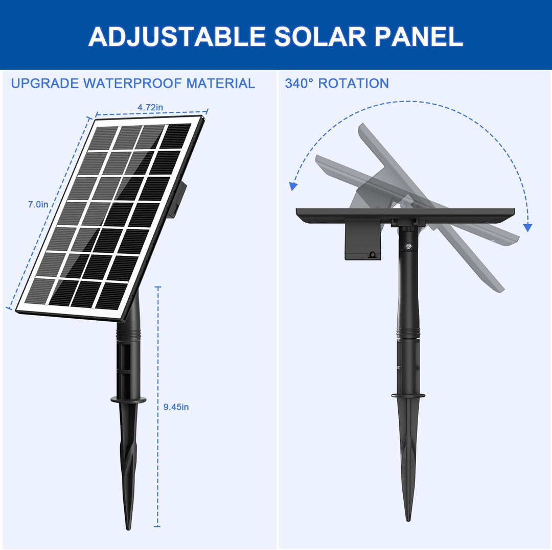 SZMP Solar Springbrunnen, 2024 Upgrade Glas Solar Teichpumpe mit 3M Kabel & 8 Düsen Solar Wasserpump