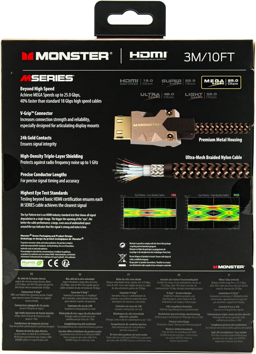 Monster HDMI-Kabel MSeries M2000 UHD 4K HDR10+ 25Gbps 1,5m, 1,5m