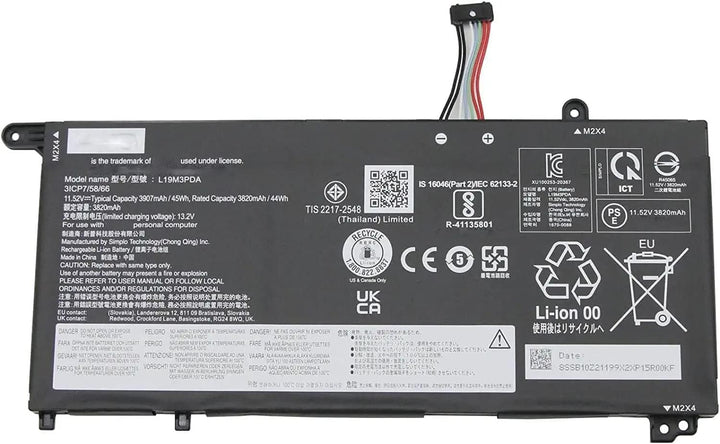 L19M3PDA L19D3PDA L19C3PDA L19L3PDA Laptop-Akku kompatibel mit Lenovo ThinkBook 14 G2 ITL Are / 14 G