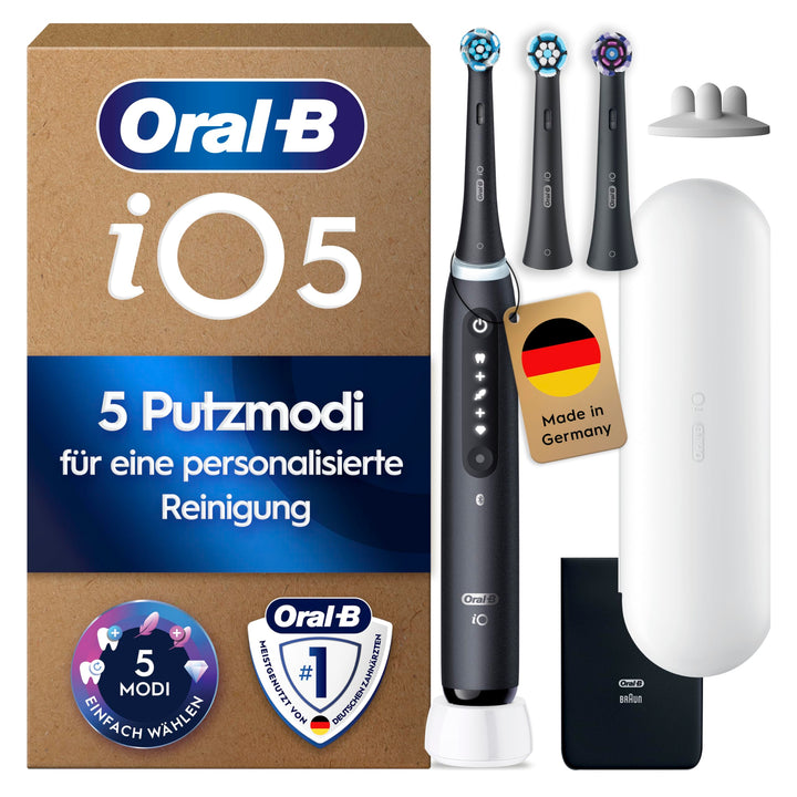 Oral-B iO Series 5 Plus Edition Elektrische Zahnbürste/Electric Toothbrush, PLUS 3 Aufsteckbürsten,