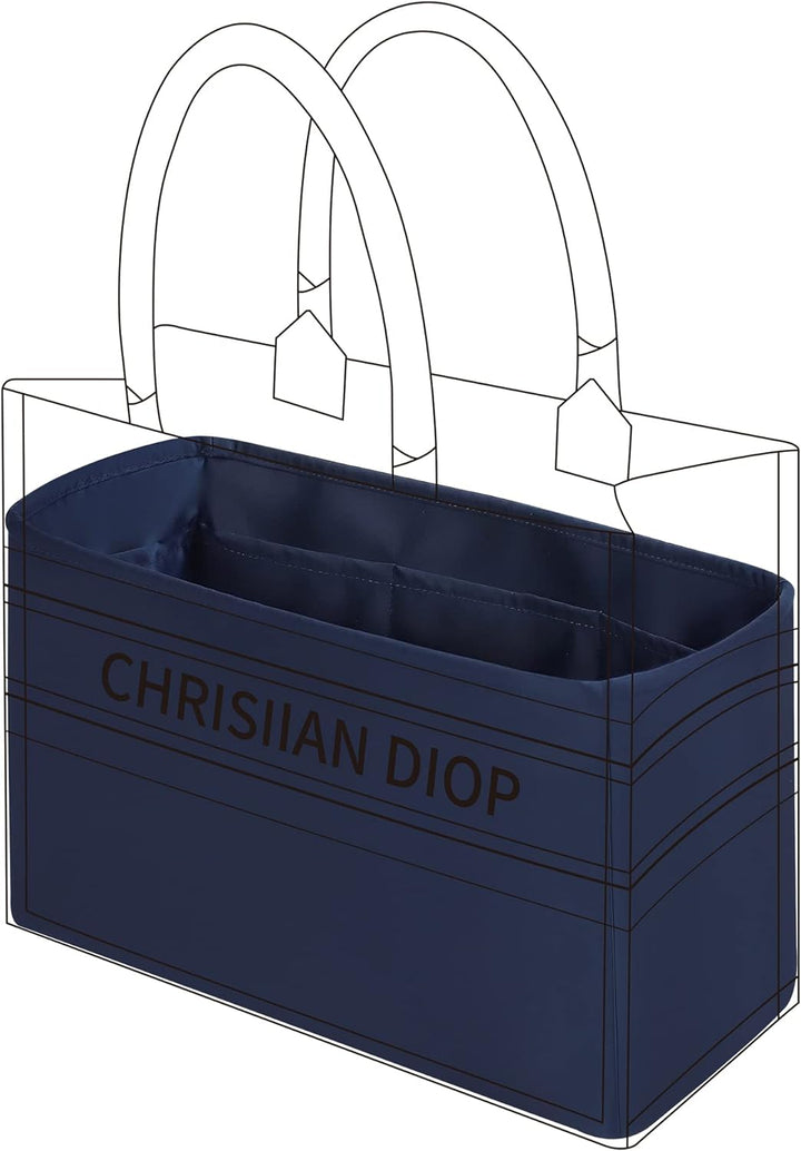 DGAZ Taschen Organizer Einsatz, Seide Taschenorganizer für Dior Book Tote Mini/S/M/L Tasche, Seidige