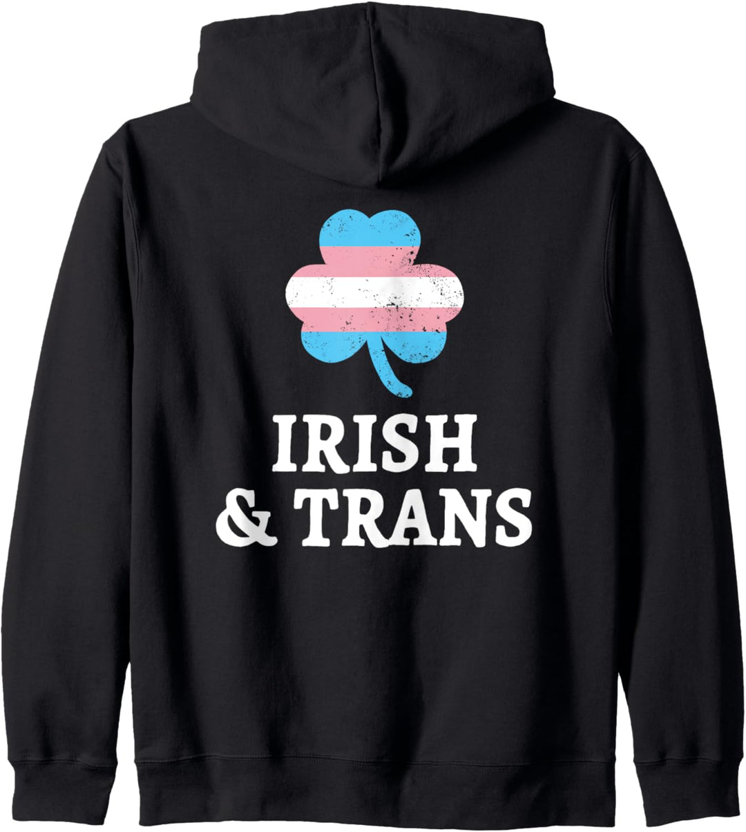 Irisch und Trans St Patrick's Day LGBTQ Pride Flag Shamrock Kapuzenjacke