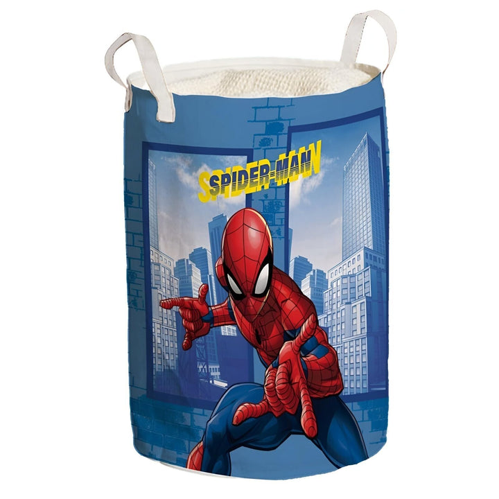 Spider-Man Kinder Aufbewahrungskorb – Faltbarer Wäschekorb mit Superhelden-Motiv – H 50 cm x D 32 cm
