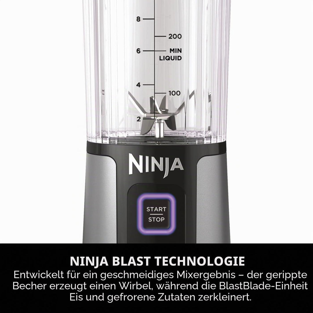Ninja Blast Tragbarer Mixer, 530 ml, auslaufsicherer Deckel & Trinkauslauf, leistungsstarker kabello
