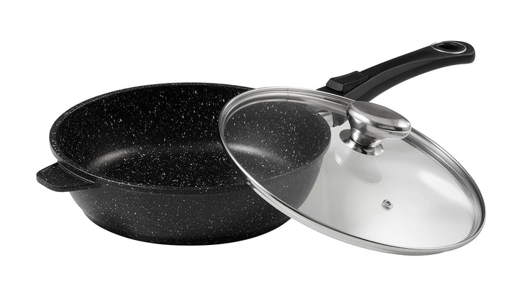 Pradel Excellence 52391M Schmorpfanne in Stein-Optik für alle Herdarten, inklusive Induktion 24 cm