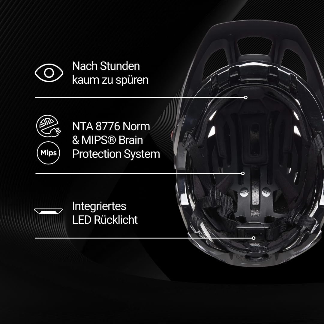 Pector ME-1 Mountainbike Helm, NTA 8776, MIPS, BOA Fit System, FIDLOCK, 14 Belüftungsöffnungen, 350g