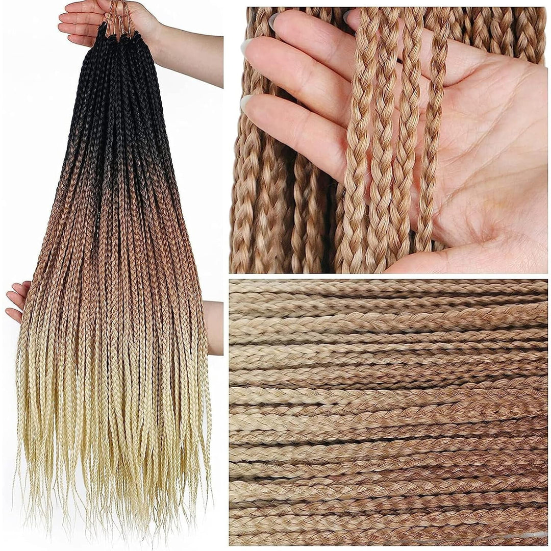 Box Crochet Braids Haarverlängerungen 6 Packs 24 Zoll Synthetische Flechtfrisur 22 Stränge/Pack Croc