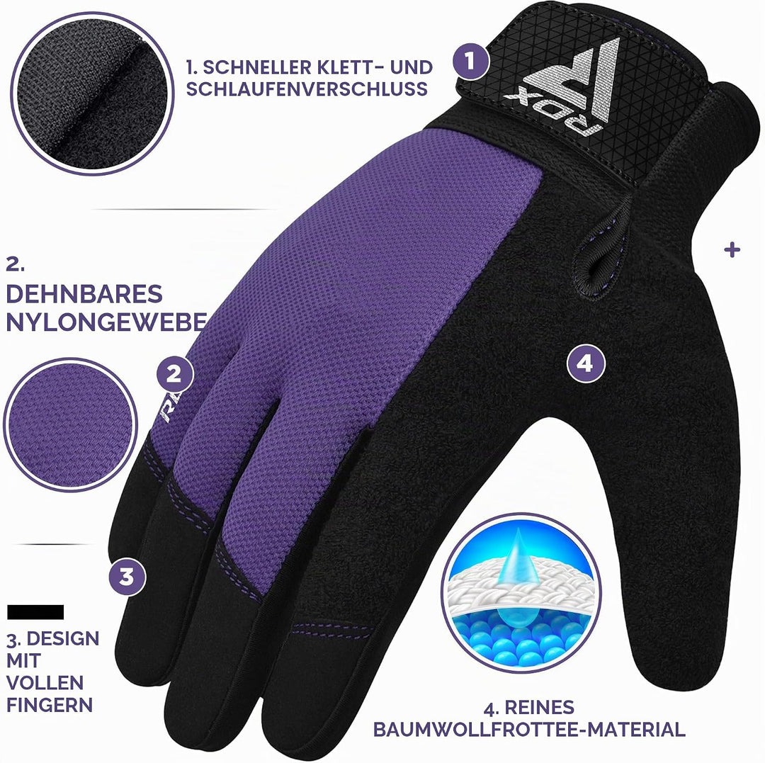 RDX Fitness Handschuhe Vollfinger Damen Herren, Gewichtheben Touchscreen Trainingshandschuhe, Bodybu