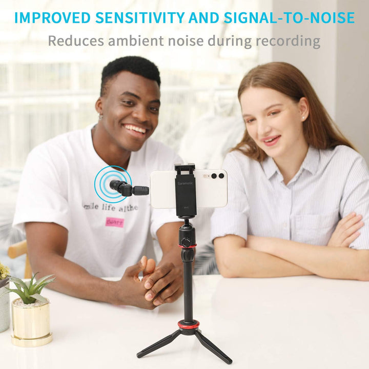 Saramonic Ultrakompaktes, omnidirektionales Kondensatormikrofon für Smartphones, Tablets und Compute