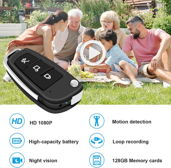Mini BodyCam, 1080P HD Tragbare Kleine Kamera, MiniBody Kamera mit Nachtsicht/Bewegungsmelder Eingeb