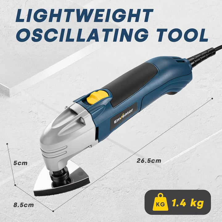 Enventor 200W Oszillationswerkzeug, 22000RPM, 3° Oszillationswinkel, Oszillierendes Multifunktionswe