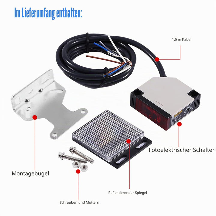 Reflektor Lichtschranke AC 90-250 V 3A Sensor für Lichtschranke E3JK-R4M1 Schalter für Spiegelreflex