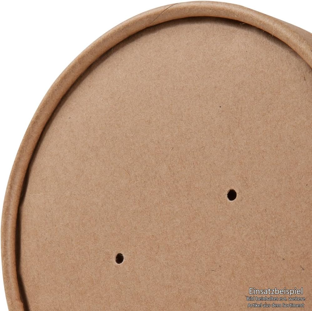 BIOZOYG Bio Einweg-Becher-Deckel für Bio Speisebecher Ø 95mm I Kompostierbare Becher Einweg Deckel &