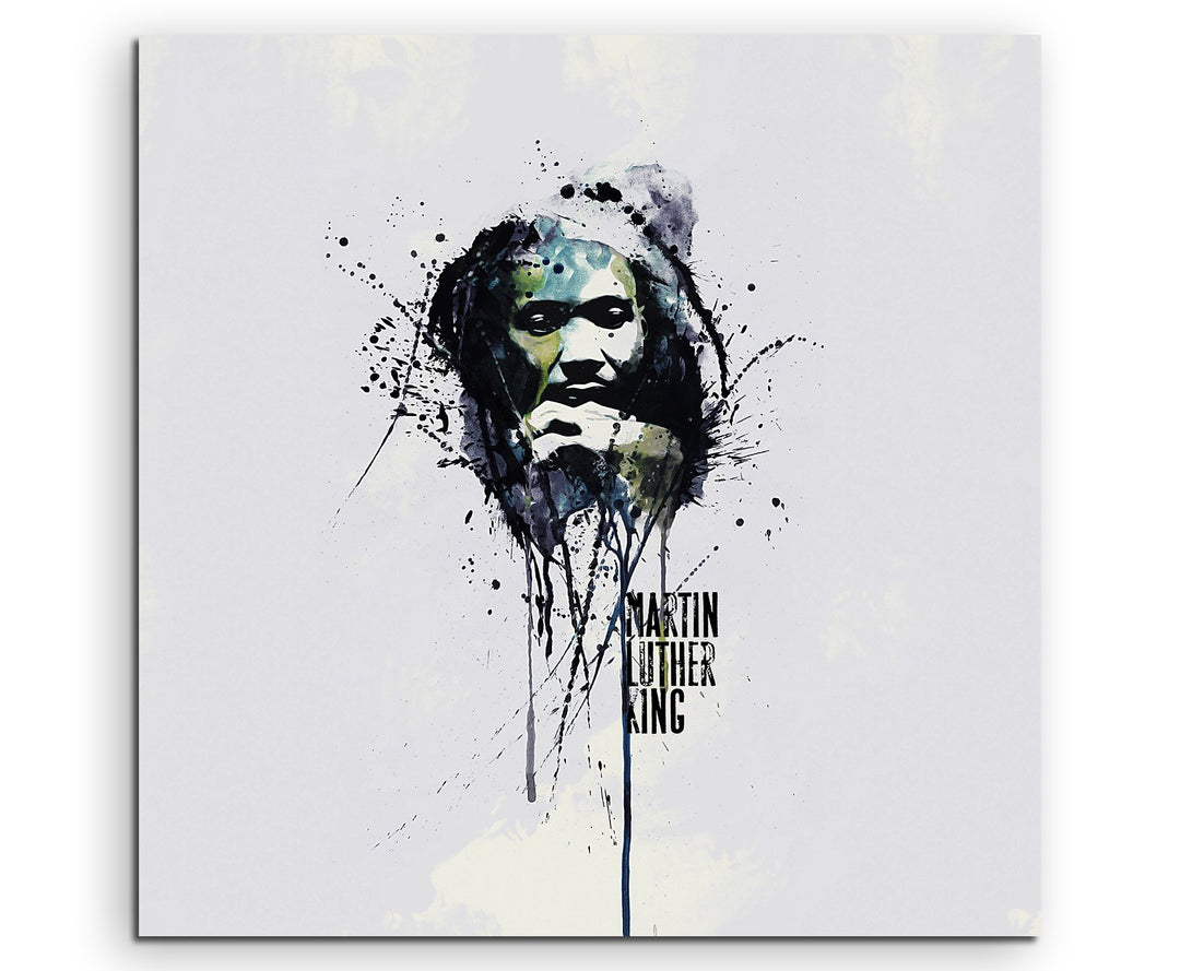 Paul Sinus Art Martin Luther King 60x60cm Keilrahmenbild Kunstbild Aquarell Art Wandbild auf Leinwan
