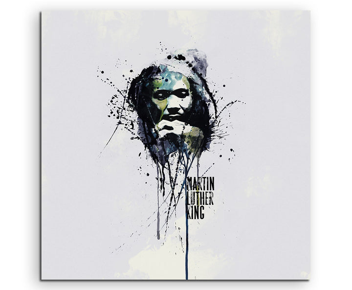 Paul Sinus Art Martin Luther King 60x60cm Keilrahmenbild Kunstbild Aquarell Art Wandbild auf Leinwan