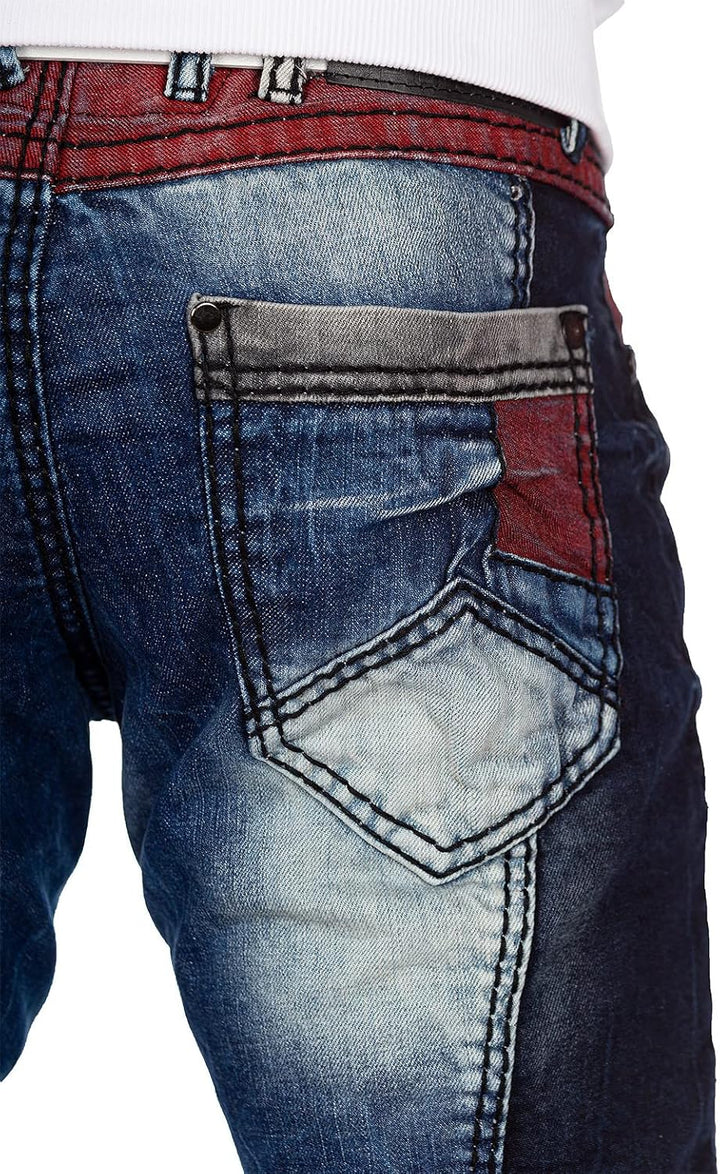 Cipo & Baxx Herren Jeans – Stylische Denim-Mode mit einzigartigem Design | hohem markanten Details |