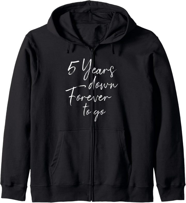5 Jahre später für immer zum 5. Hochzeitstag Kapuzenjacke