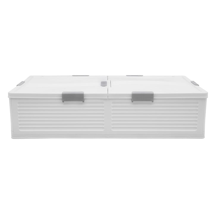 Aufbewahrungsbox, Unterbett-Aufbewahrungstasche mit weissem Deckel, Aufbewahrungsbox, Meterware, 101