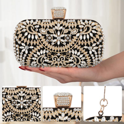 CORIOS Abendtasche Damen Diamant Clutch Bag Kette Shiny Strass Handtasche Klein Tasche Schultertasch