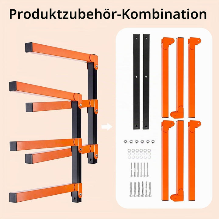 KESTY Holzlagerungs-Metallregal, kragarmregal Wandmontage und Holzlagerung 3-Ebenen, hält bis zu 360