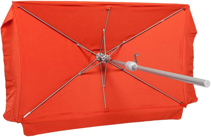 Merxx Sonnenschirm aus Aluminium mit Kurbel und wasserabweisendem Polyesterbezug in dunkelgrau mit G