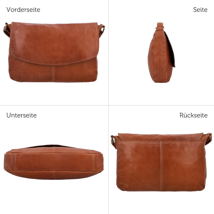 Gusti Leder Umhängetasche Damen - Maisie – Kleine Ledertasche Damen aus Echtleder - Vintage Umhänget