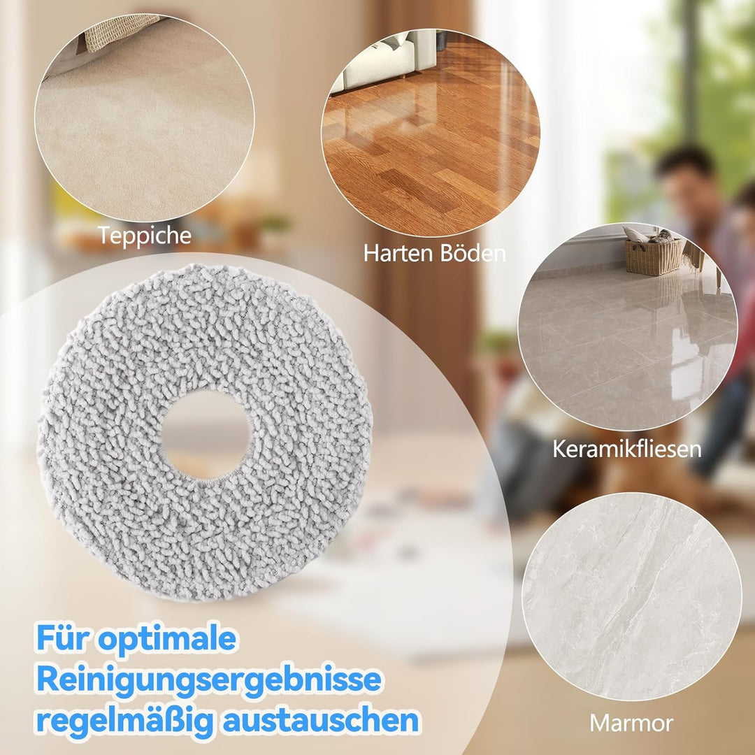 12 Stück Wischpads für Ecovacs Deebot T50 Pro Omni/T50 Omni/T50 Max | Mikrofaser Nasses Zubehör Wisc