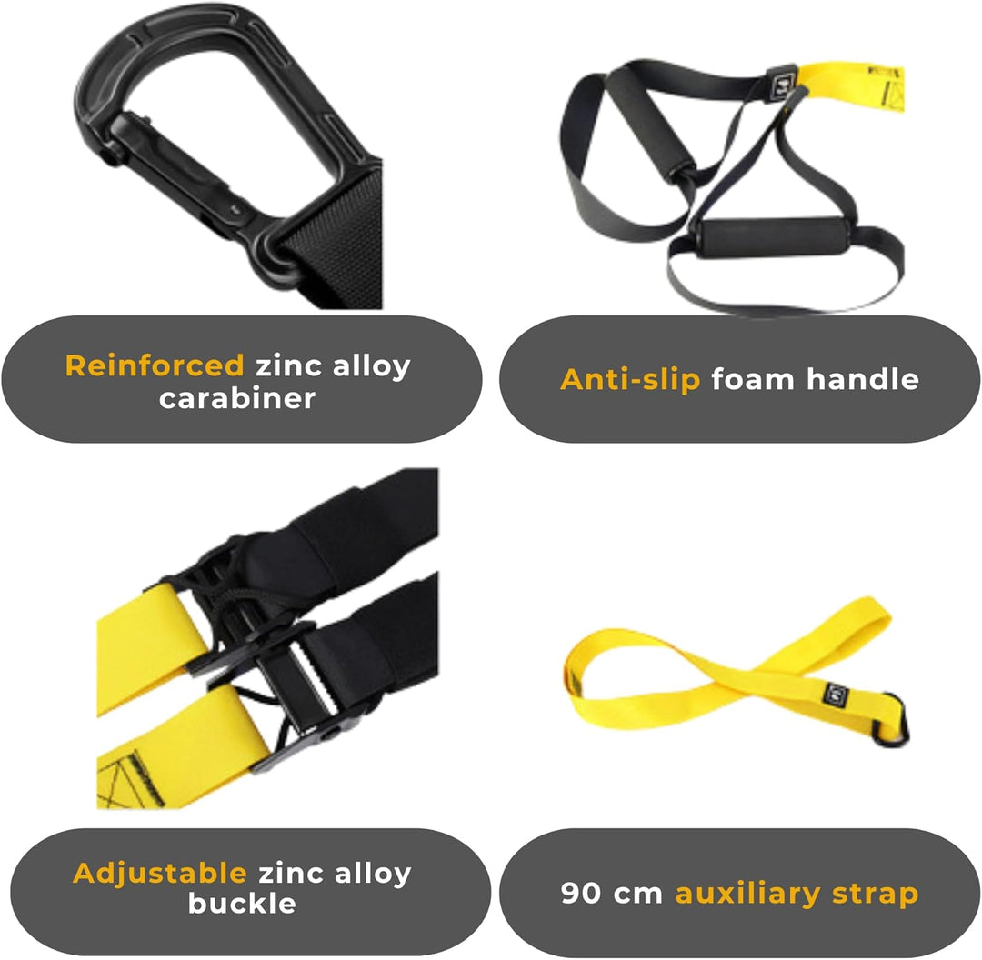 Schlingentrainer Set für Zuhause & Outdoor | Komplettes Suspension Training System mit Türanker, Ver