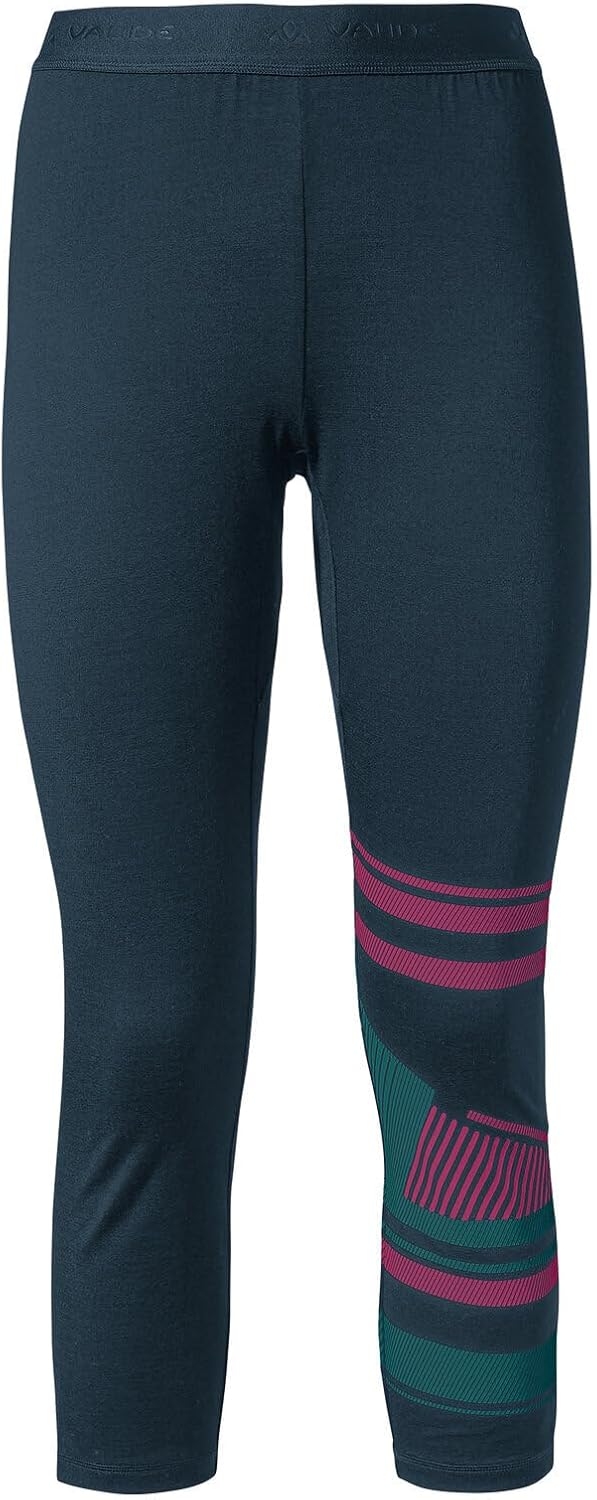 VAUDE Damen Hose Women's Monviso Wool 3/4 Tights 40 Dark Sea, 40 Dark Sea