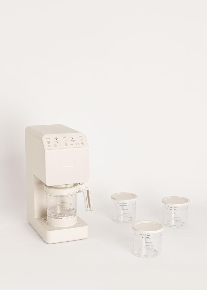 CREATE ICE CREAM MAKER STUDIO / Multifunktions-Eismaschine, 600 ml, 3 Schalen gebrochenes Weiss/Magn