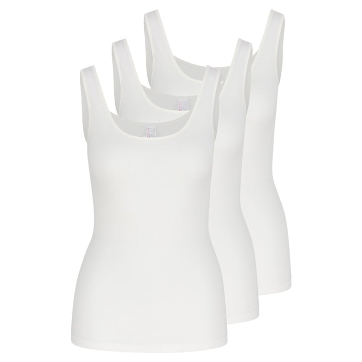 Nina von C - Damen 3er Spar-Pack - Daily - Unterhemden ohne Arm - Tanktop - Achselhemd - Baumwolle 3