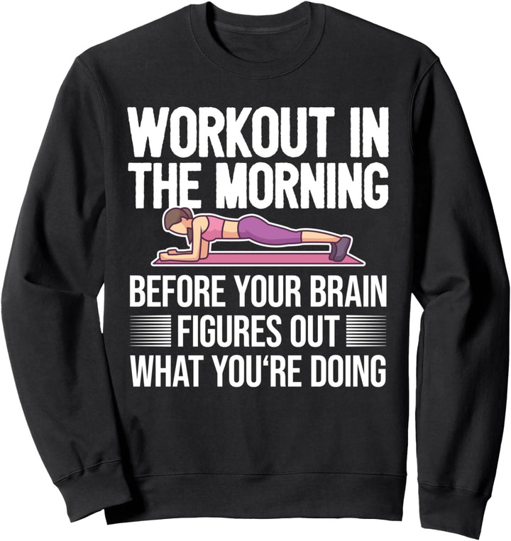 Lustiger Workout Fitness Spruch Liegestütze Cardio Am Morgen Sweatshirt