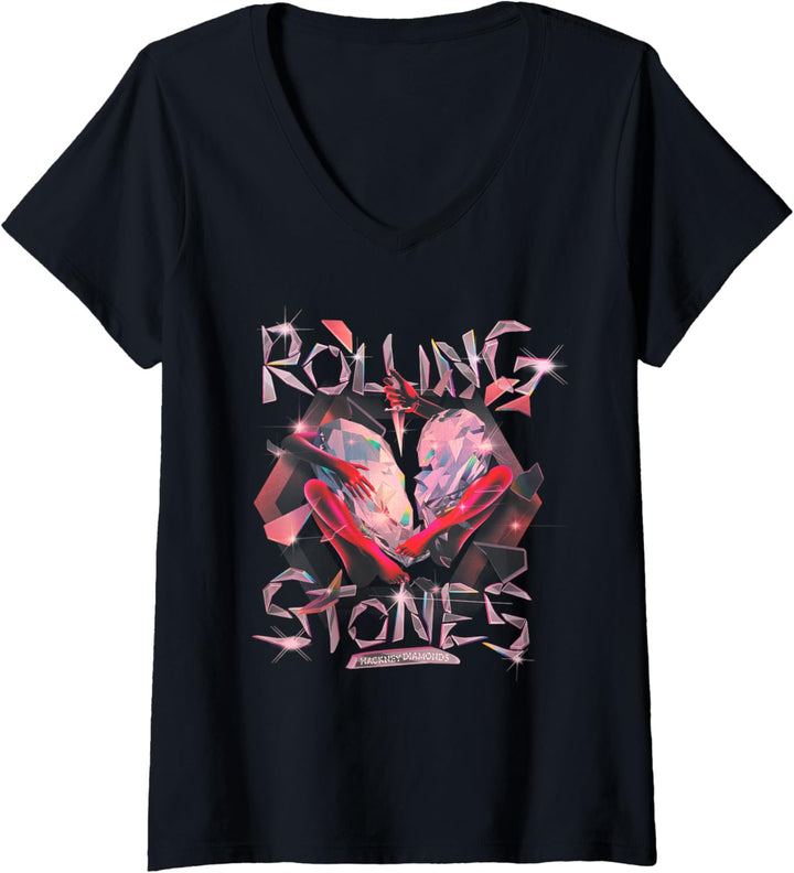 Offizielle The Rolling Stones Exclusive Hackney Diamonds T-Shirt mit V-Ausschnitt