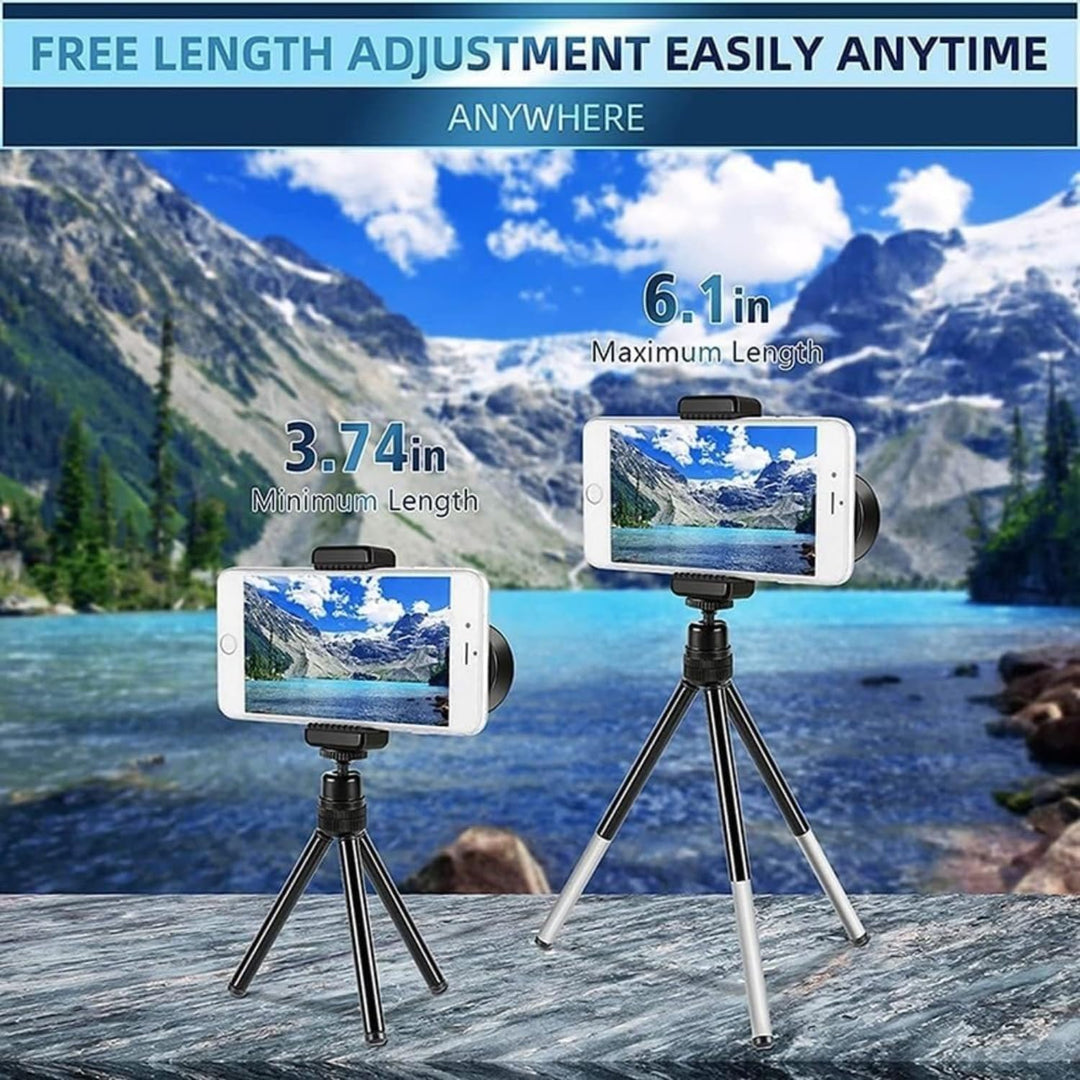 Monokular Fernglas 12x50 HD Teleskop Fernrohr für Erwachsene mit Handyhalterung & Stativ – Handteles