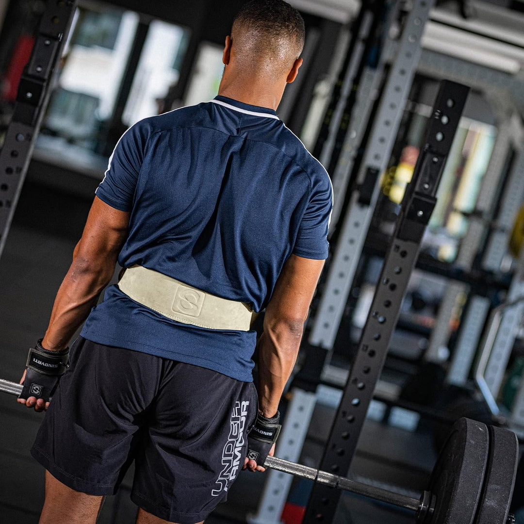 SINOVATI Gewichthebergürtel | Gym Gürtel für Kraftsport wie Deadlift, Kniebeugen und Fitness | Leder